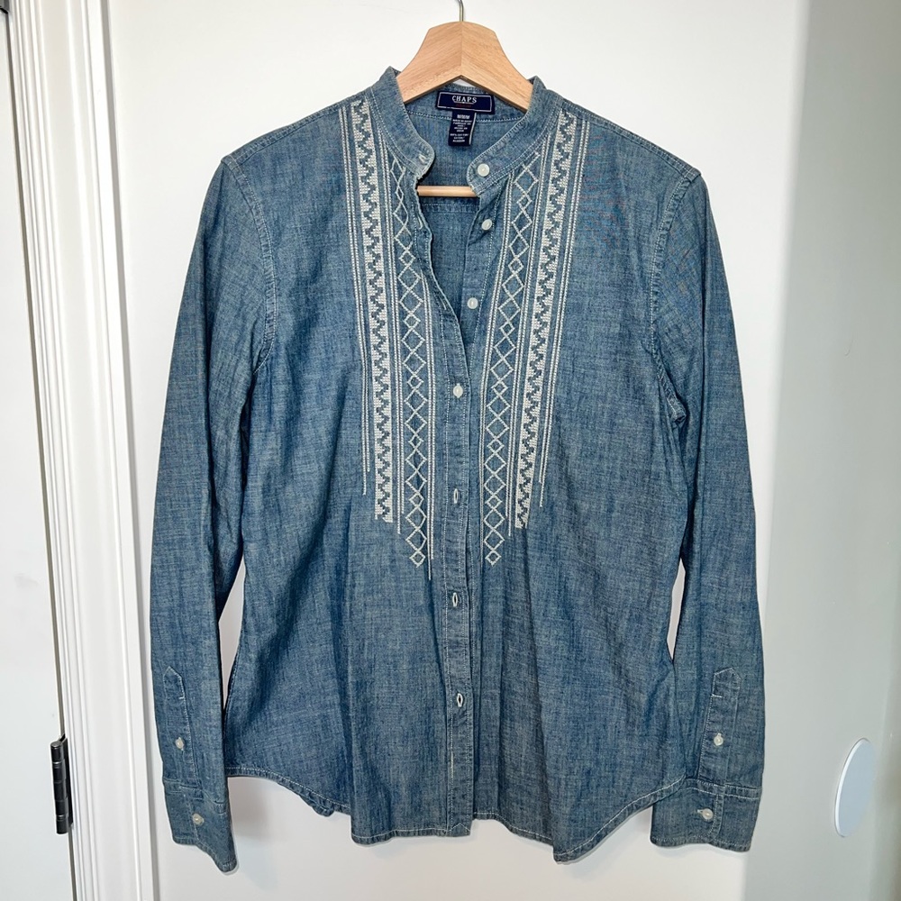 Chaps Denim Embroidered Shirt